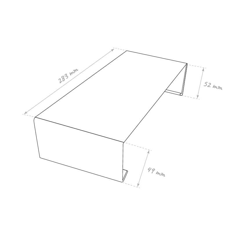 Schéma Eclisse ECO50 pour couvertine ECO alu RAL7016