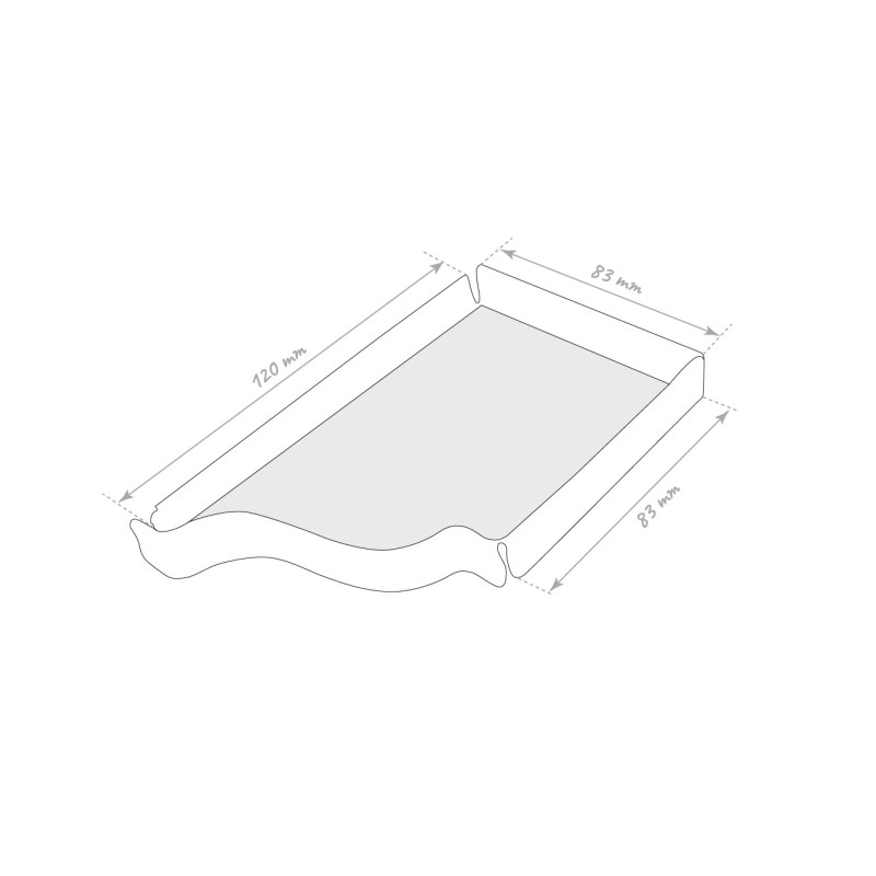 Schéma dimensions fond pour gouttière G300