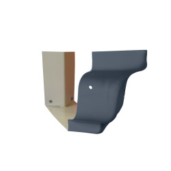 Angle extérieur 90° BA6 gris pour gouttière alu corniche G300
