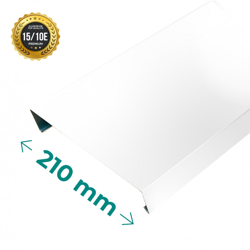 Couvertine en alu PREMIUM qualité épaisseur 15/10ème blanc pur RAL9010 en 4m linéaires