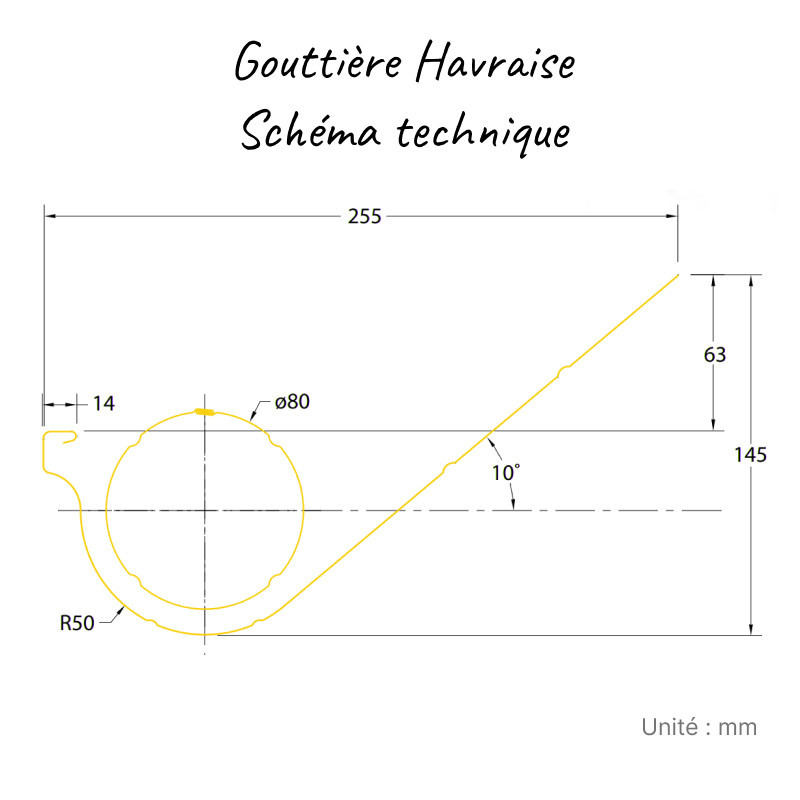 Gouttière Havraise Schéma Technique