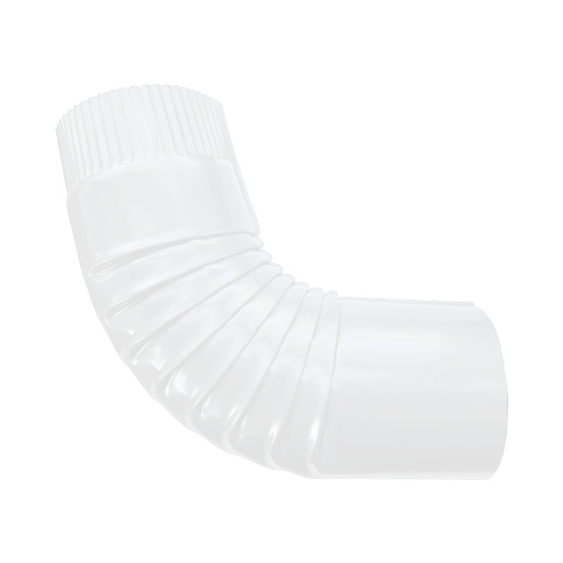 Coude en alu angle 72° Blanc