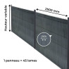 Schéma avec dimensions des lames occultantes en aluminium - Aluhome Schéma avec dimensions des lames occultantes en aluminium - Aluhome
