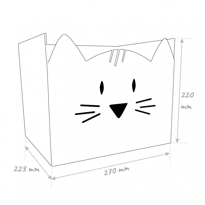 schéma cote boîte à eau alu rectangulaire chat