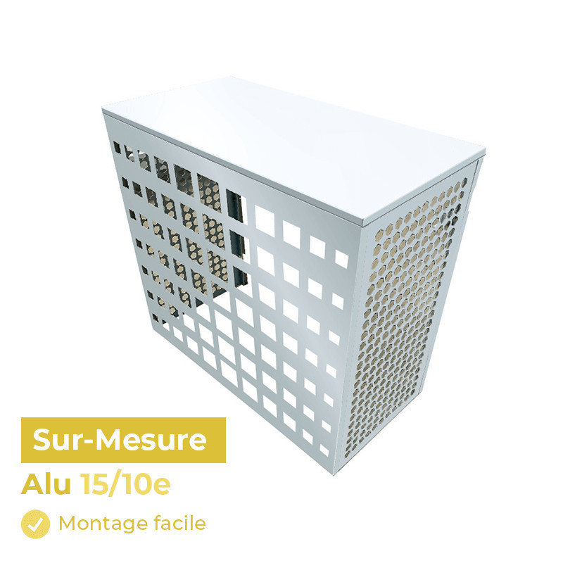 Cache clim aluhome perforé Blanc pur - RAL 9010