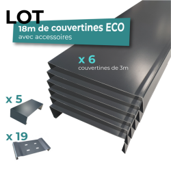 18m de couvertines RAL 7016  alu 285mm de large