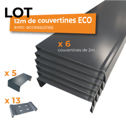 12m de couvertines RAL 7016  alu 285mm de large