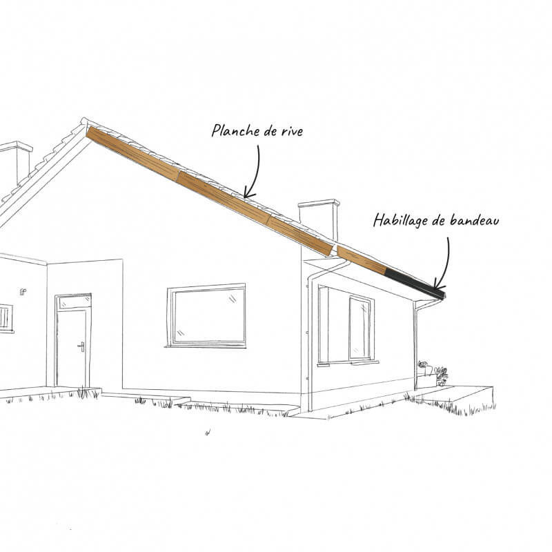 Habillage de bandeau rive maison Habillage de bandeau rive maison