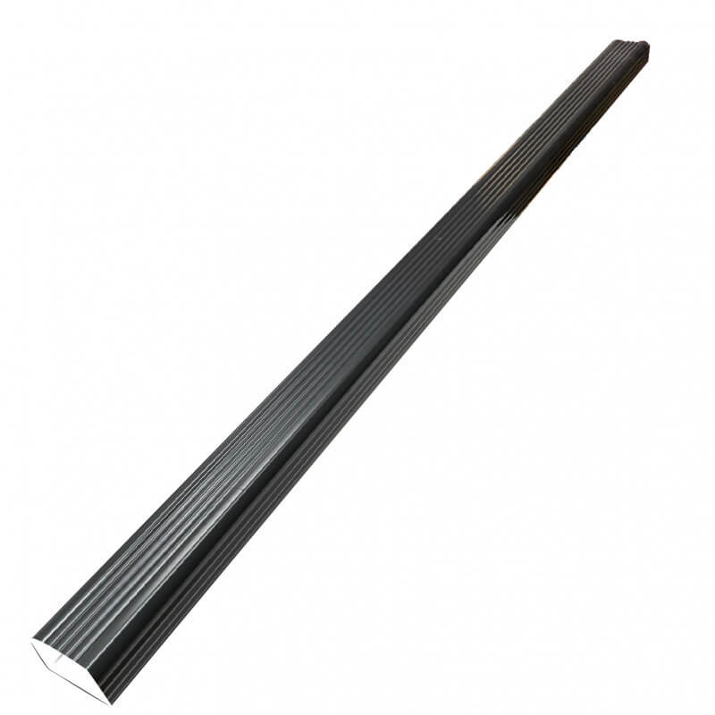 Tuyau de descente rectangulaire 60 x 80 3m noir graphite NG18