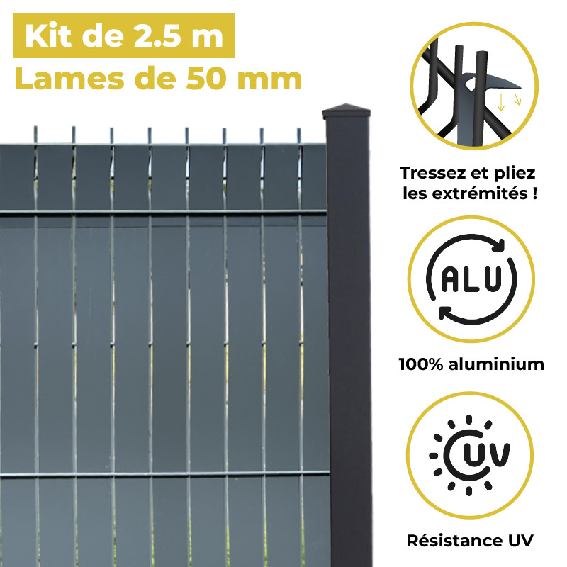 Lames d'occultation aluminium RAL 7016 - Aluhome