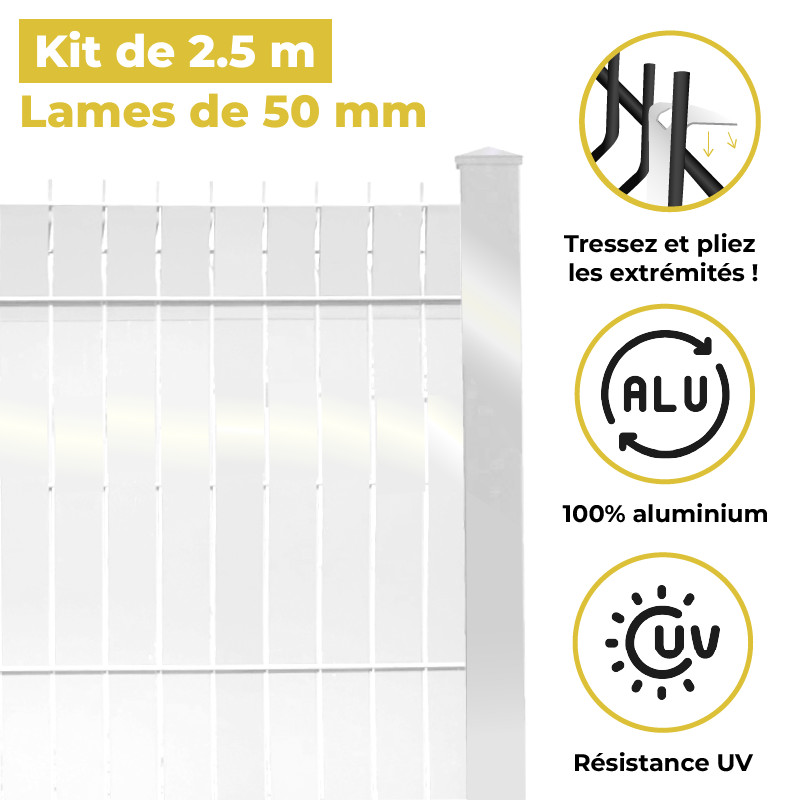 Brise vue aluminium RAL 9010