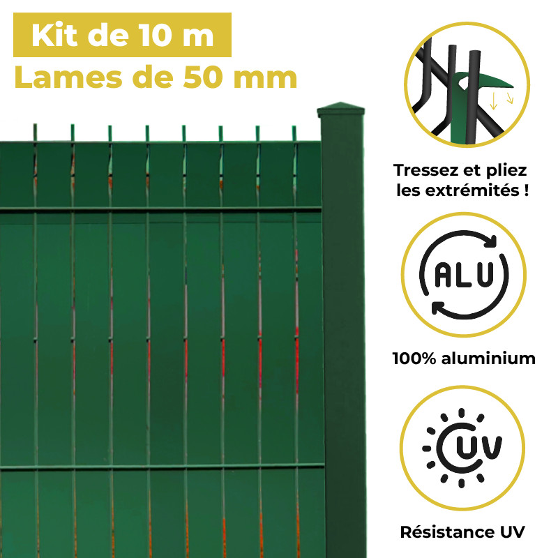 Brise vue aluminium RAL 6005 Brise vue aluminium RAL 6005