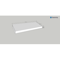 capot de coffre Tiny alu 15/10éme RAL 9005  1405x545