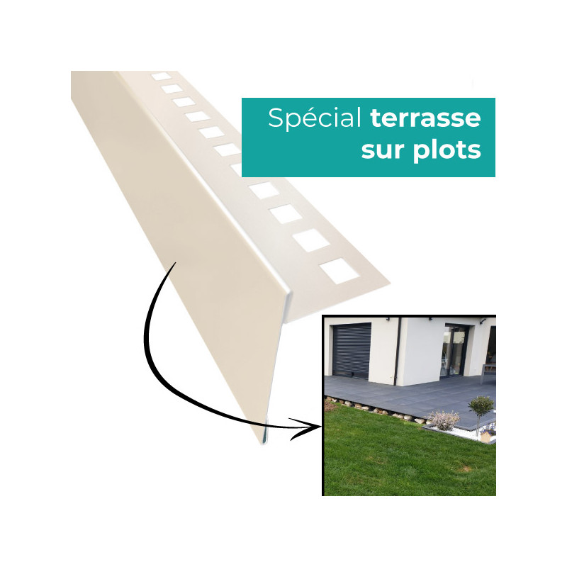Notre profilé star des terrasses pour une finition facile et impeccable de vos dalles sur plots Notre profilé star des terrasses pour une finition facile et impeccable de vos dalles sur plots