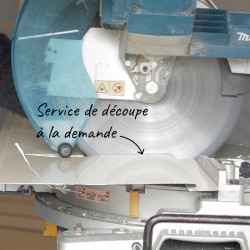 découpe pro de l'alu et des couvertines en alu pas de cisailles couvre-murs tête d'acrotère RAL 7016 Blanc