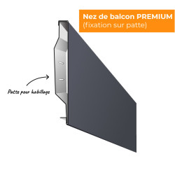 Le profilé goutte d’eau pour balcon PREMIUM - RAL 7016 - 1m5