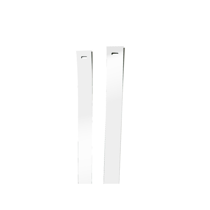 Paire de lames d'occultation en aluminium pour extrémité clôture rigide RAL9010 Paire de lames d'occultation en aluminium pour extrémité clôture rigide RAL9010