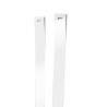 Paire de lames d'occultation en aluminium pour extrémité clôture rigide RAL9010 Paire de lames d'occultation en aluminium pour extrémité clôture rigide RAL9010