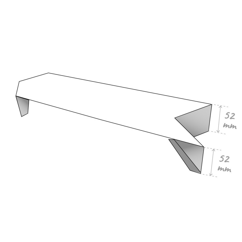 Angle 90° alu pour raccordement de couvertines 285mm RAL9010- Aluhome Angle 90° alu pour raccordement de couvertines 285mm RAL9010- Aluhome