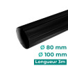 Descente 3m circulaire Ø80 et Ø100 noir N15 Descente 3m circulaire Ø80 et Ø100 noir N15