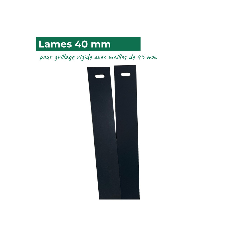 lamelles en alu souple pour occultation - se tresse dans un grillage rigide de mailles 45mm - coloris : 7016 Gris anthracite lamelles en alu souple pour occultation - se tresse dans un grillage rigide de mailles 45mm - coloris : 7016 Gris anthracite