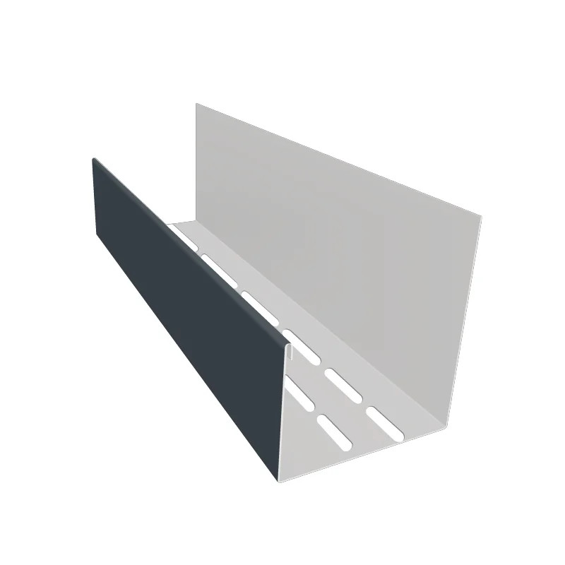 Coulisse ventilé pour bardage faux claire-voie couleur gris anthracite Coulisse ventilé pour bardage faux claire-voie couleur gris anthracite