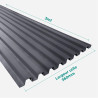 Plaque de bardage double laquage gris anthracite faux claire voie - 3ml Plaque de bardage double laquage gris anthracite faux claire voie - 3ml