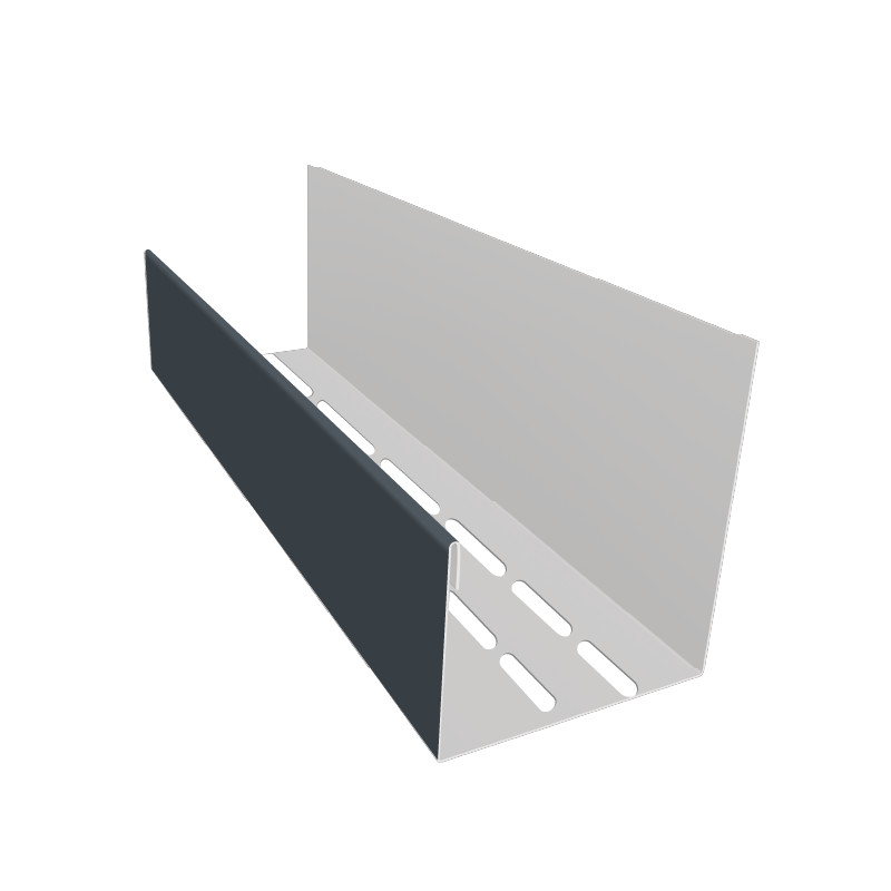 Coulisse ventilé pour bardage faux claire-voie couleur gris anthracite Coulisse ventilé pour bardage faux claire-voie couleur gris anthracite