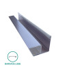 Profilé d'angle pour bardage à lames lisses - 3M - Gris antique Profilé d'angle pour bardage à lames lisses - 3M - Gris antique