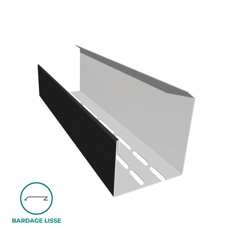Coulisse ventilé pour bardage lames lisses couleur noir graphite Coulisse ventilé pour bardage lames lisses couleur noir graphite