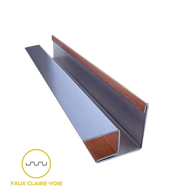 Profilé d'angle pour bardage bardage faux claire voie - 3M - Chêne doré Profilé d'angle pour bardage bardage faux claire voie - 3M - Chêne doré