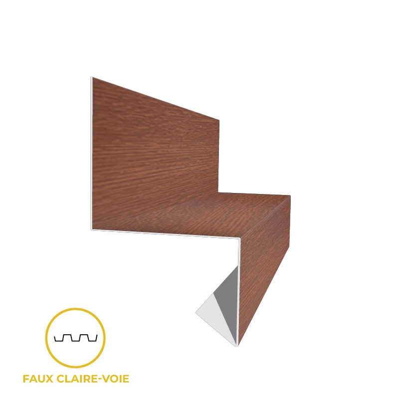 Profil goutte d'eau pour bardage faux claire voie - Chêne doré Profil goutte d'eau pour bardage faux claire voie - Chêne doré