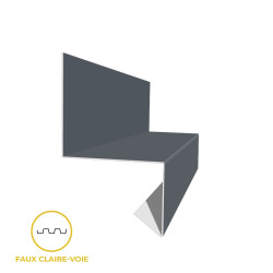 Profil goutte d'eau pour bardage faux claire voie - Gris anthracite