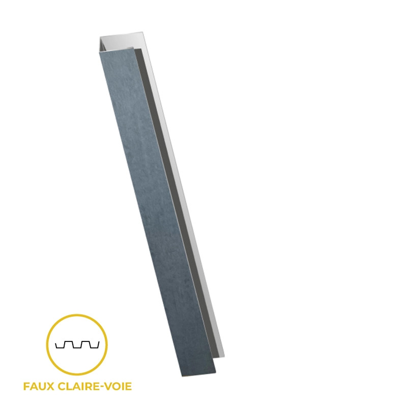 Coulisse pour bardage faux claire-voie couleur gris antique Coulisse pour bardage faux claire-voie couleur gris antique