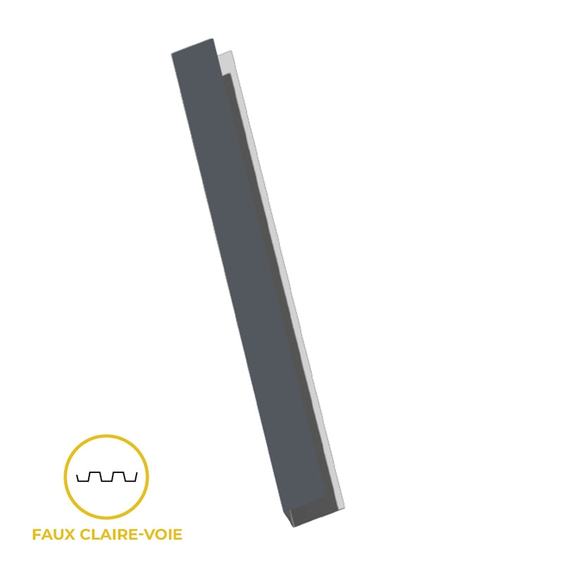Coulisse pour bardage faux claire-voie couleur gris anthracite Coulisse pour bardage faux claire-voie couleur gris anthracite