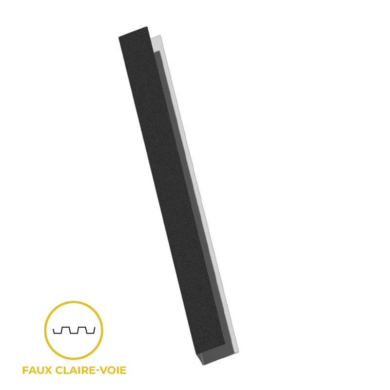 Coulisse pour bardage faux claire-voie couleur noir graphite Coulisse pour bardage faux claire-voie couleur noir graphite