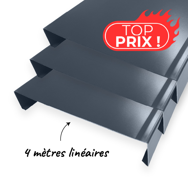 lot de 6 couvertines 4m ECO RAL 7016 en alu 8 10eme 270 mm lot de 6 couvertines 4m ECO RAL 7016 en alu 8 10eme 270 mm