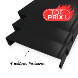 Lot couvertines ECO 4m 270mm RAL9005 8/10e