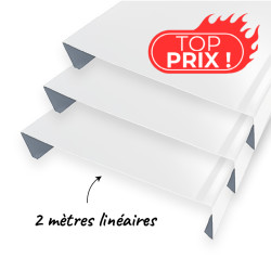 lot de 6 couvertines 2m ECO RAL 9010 en alu 8 10eme 270 mm