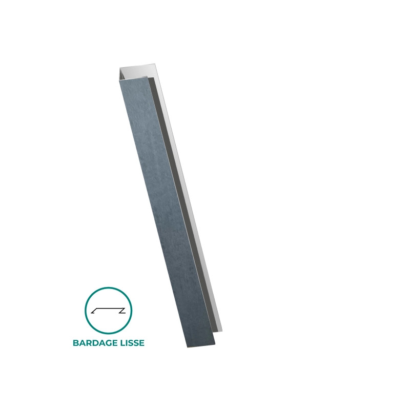 Coulisse pour bardage faux claire-voie couleur gris antique bardage lames lisses Coulisse pour bardage faux claire-voie couleur gris antique bardage lames lisses