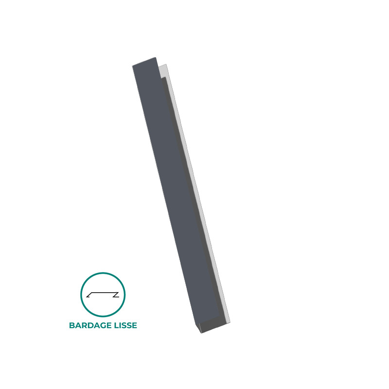 Coulisse pour bardage faux claire-voie couleur gris anthracite bardage lames lisses