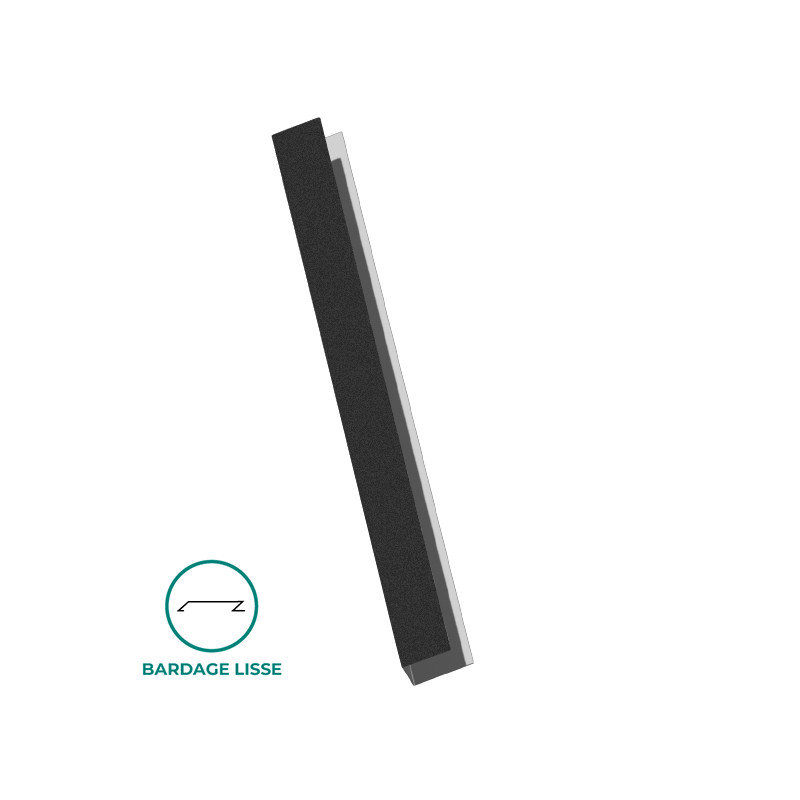 Coulisse pour bardage faux claire-voie couleur noir graphite bardage lames lisses