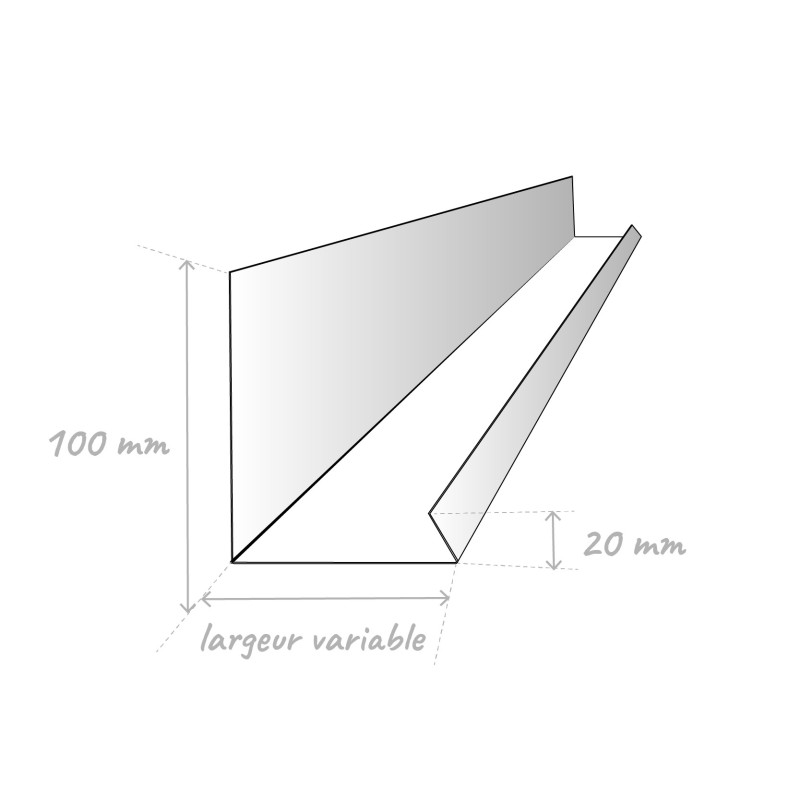 Couloir de toiture en aluminium 6/10ème 3m | Aluhome