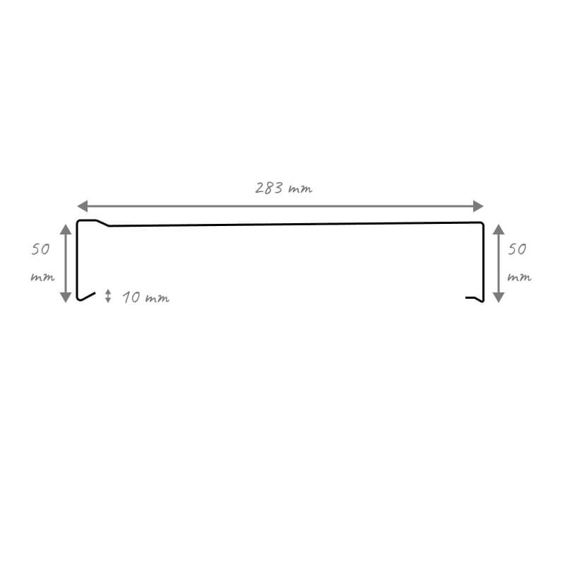 Dimensions de la couvertine alu Prix bas et top qualité en 283 mm de large ! Dimensions de la couvertine alu Prix bas et top qualité en 283 mm de large !