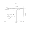 Dimensions boite a eau ECO - naissance 70mm en alu Dimensions boite a eau ECO - naissance 70mm en alu