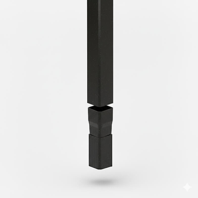 Raccordement tuyaux de descente alu noir graphite