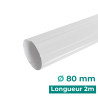 Descente circulaire Ø80mm en aluminium de 2m couleur blanc Descente circulaire Ø80mm en aluminium de 2m couleur blanc