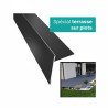 Profil de finition pour terrasse sur plots de couleur noir en alu 1,5mm d'épais