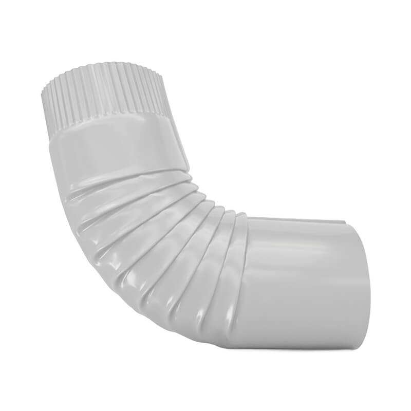 Coude en alu angle 72° Aluminium Blanc RAL9006