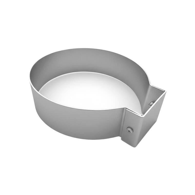 Collier descente circulaire aluminium blanc RAL9006